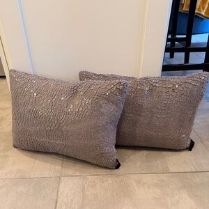 Newport Textured Taupe Accent Pillows
